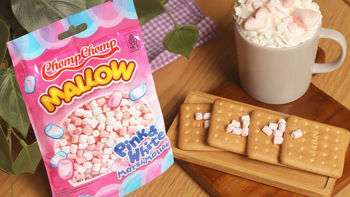 pink & white Chomp Chomp Mallow Halal