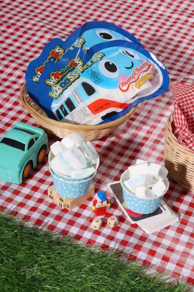 whoosh whoosh mallow – marshmallow bentuk kereta