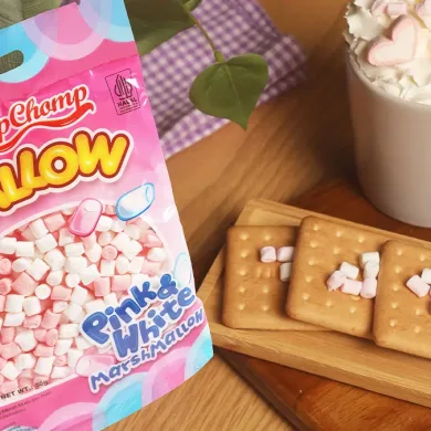 pink & white Chomp Chomp Mallow Halal